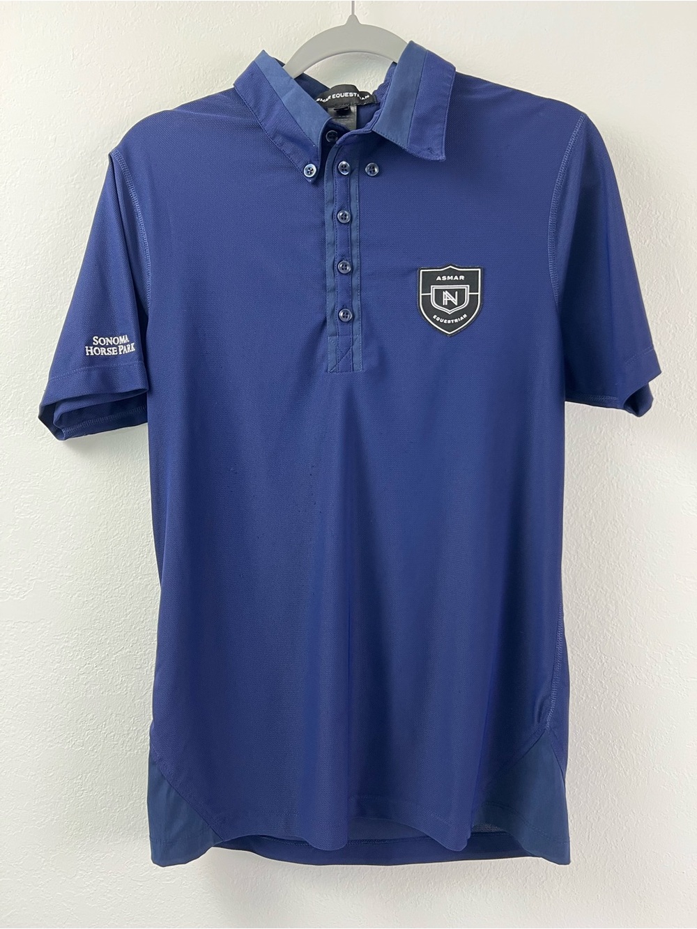 Asmar Equestrian Sonoma Horse Park Navy Polo Shirt